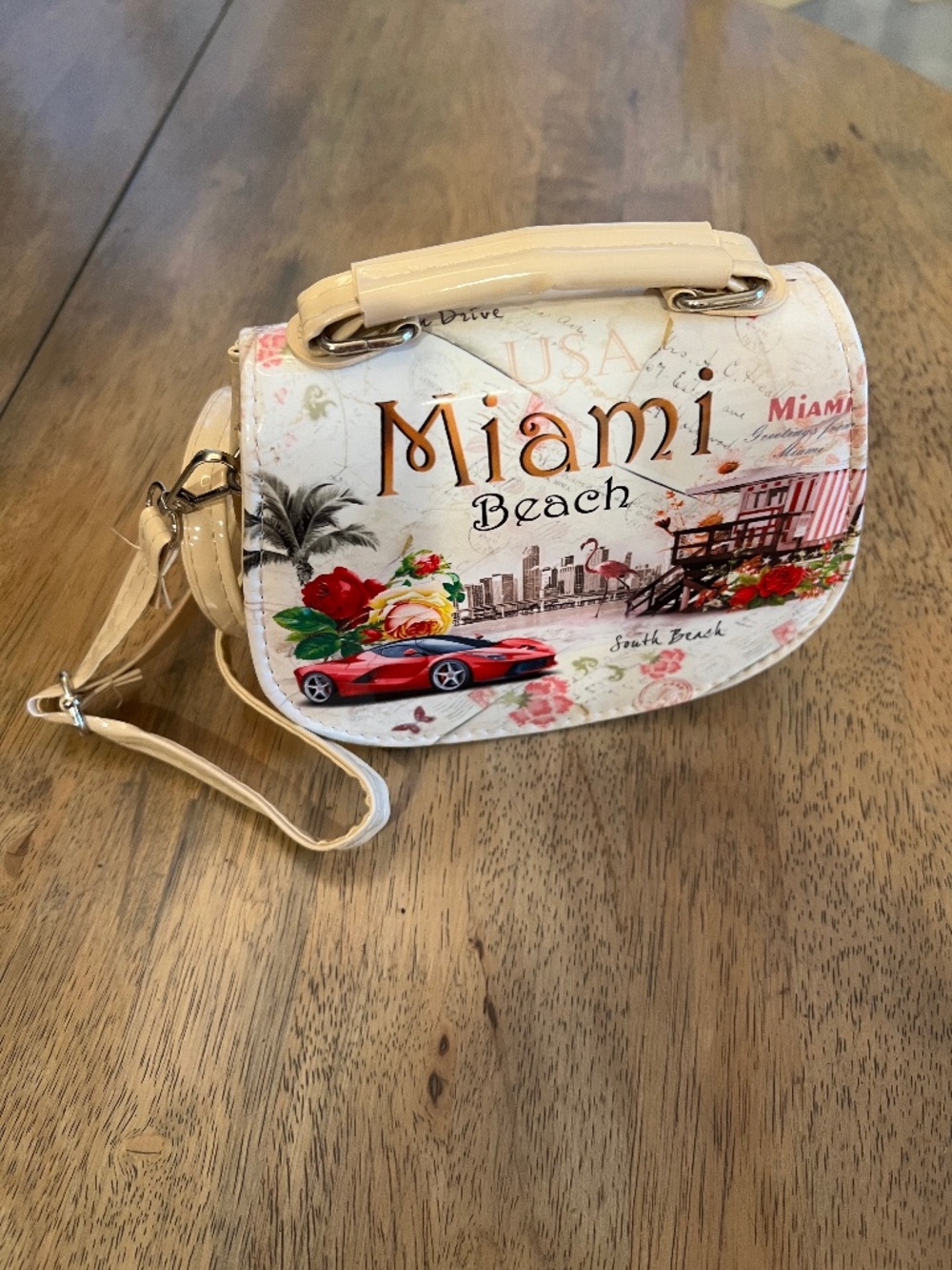 Nicole Lee "Cruising in Maimi Beach" Suitcase Style Handbag Purse